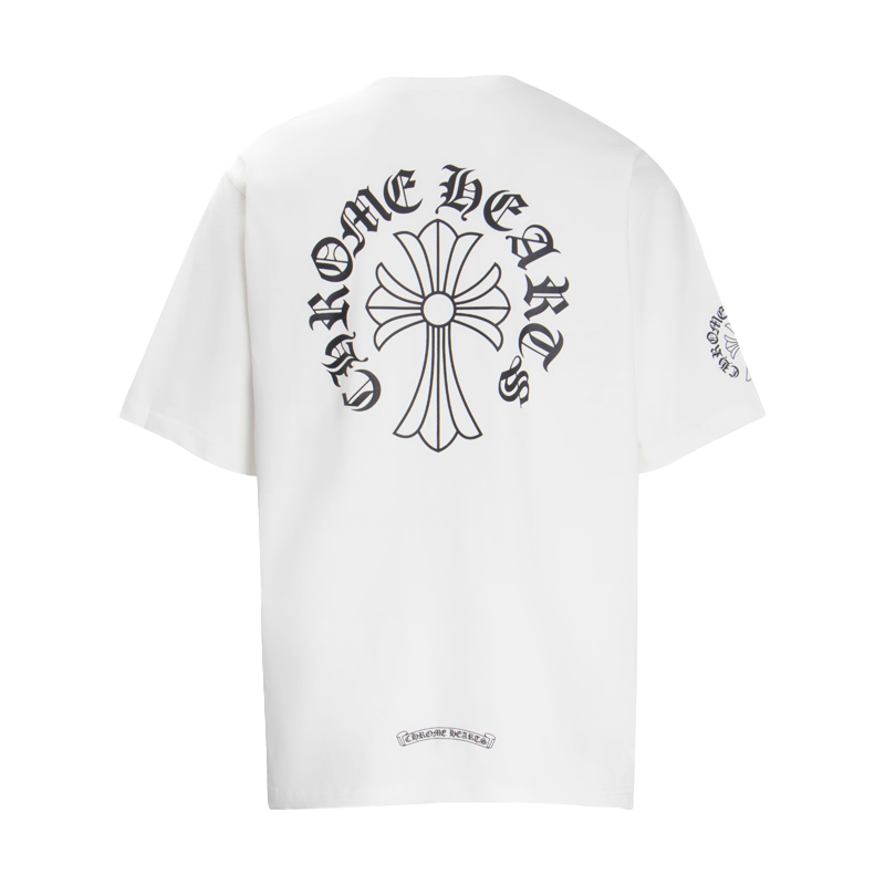 Multi-Design Gothic Cross & Horseshoe Graphic T-Shirts (Black/White)